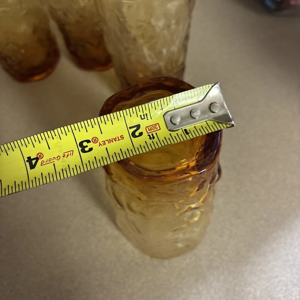 Set 4 Seneca Glass DRIFTWOOD Crinkle HIGHBALL Tumblers 5 3/4 - Picture 10 of 12